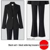 Women's 2025 New Style Dark Blue Padded Professional Suit Set