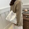 2024 New Spring Stylish Shoulder Crossbody Bag For Women Chic Street Style Pu Bucket Bag In Black/brown/silver/white