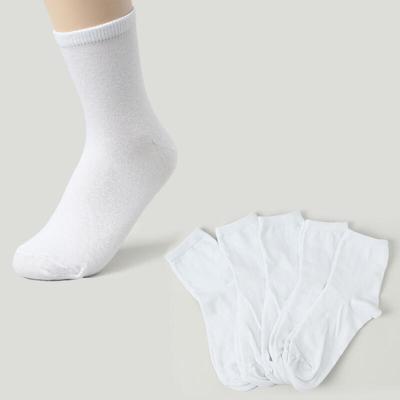 5 Pairs of Standard Men's Mid-Calf Socks (White)