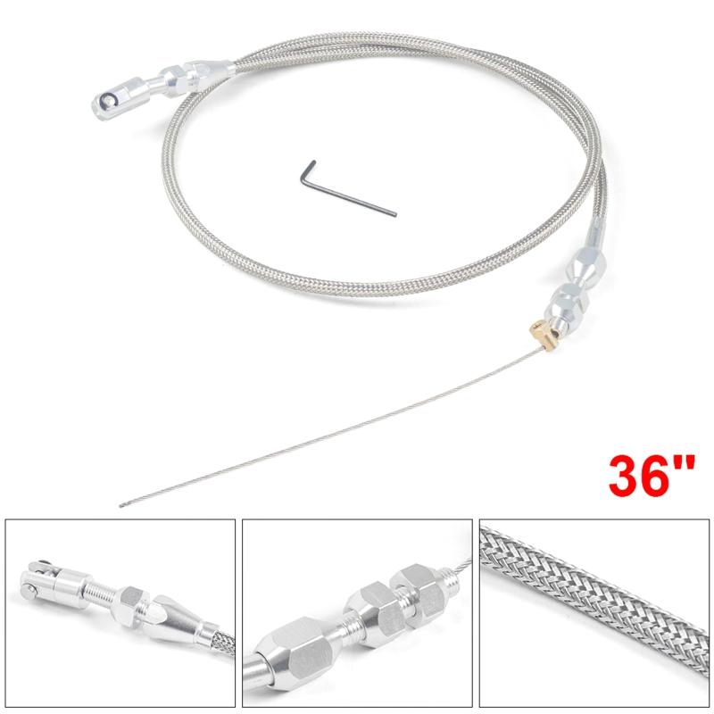 Automotive Throttle Gas Cable Stainless Steel Braided 36'' for 1 Engine 4.8L 5.3L 5.7L 6.0L