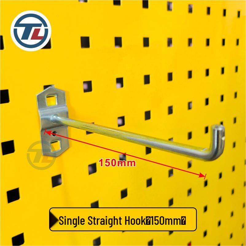 Wall-Mounted Perforated Board Hooks & Tool Display Rack