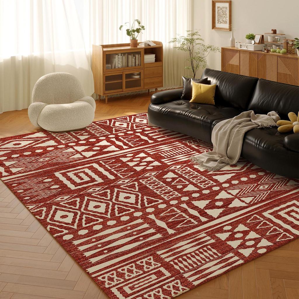American Retro Ethnic Faux Cashmere Carpet for Living Room and Bedroom