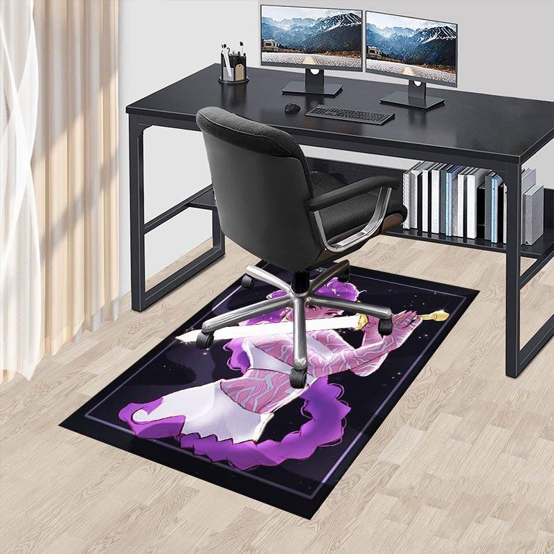 

Vivid Purple Fantasy Warrior Art Print - Limited Edition Offic Chair Mat, K-pop Theme Carpet, Non-slip, Soft and Durable Leisure Rug for In 60cm by 90cm