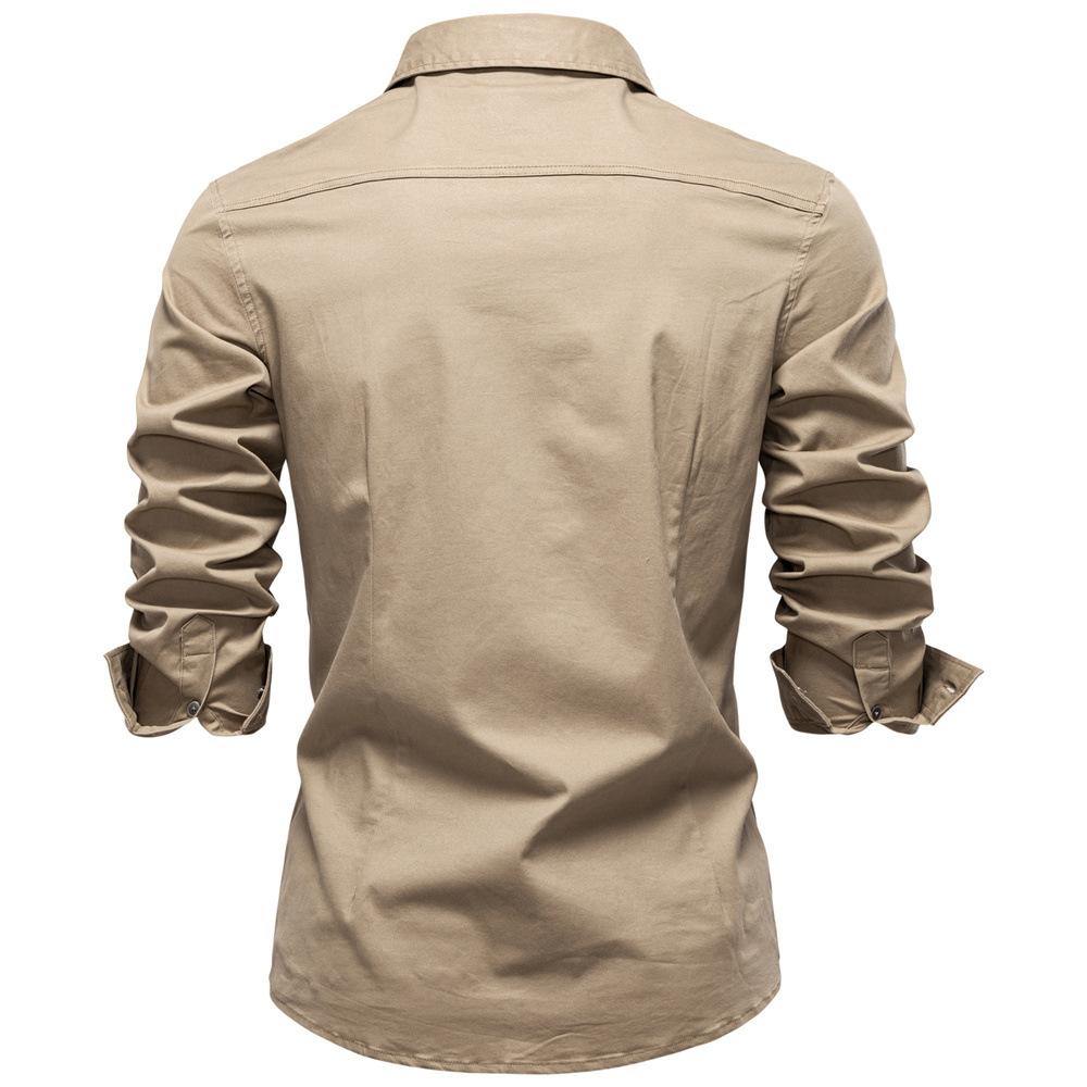 Men Solid Color Denim Shirt Men Casual Long Sleeve Jean Shirt Classic Denim Blouse Soft Breathable Daily Wear Shirt Men Spring Autumn Outfits