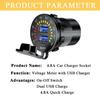 4.8A 12V Car Boat Dual USB Fast Charger Adapter Power Outlet Socket w/ Voltmeter