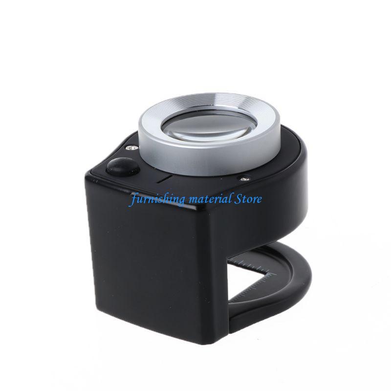 Y5GD Magnifier Glass Lens Loupes with Light for Textile Stamp Jewelry Appraisal 30X