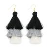2020 3 Layered Bohemian Fringed Luxury Statement Tassel Earrings 2020  Boho Fashion Jewelry Women Long Drop Dangle Earrings