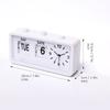 Classical Retro Mechanical Alarm Clock with Manual Flipped Calendar Date Day Time Display for Living Room or Office
