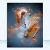 Metal Abstract Figure Statue Canvas Painting Poster and Prints Golden Portrait Sculpture Wall Picture for Living Room Home Decor
