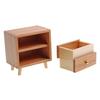 1:12 Scale Doll House Bedside Cabinet Natural Wood Furniture Model Figurine For Realistic Display Scene Arrangemetn