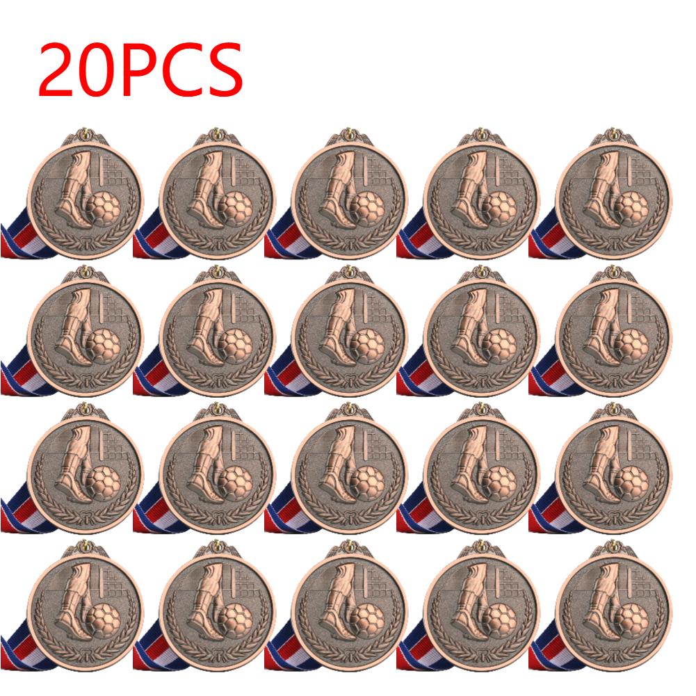 10/20 Stück Fußballmedaille Gold Silber Bronze Preise Gewinner Medaillen Sportmedaillen Fußballwettbewerb Auszeichnungen Medaille Spiele Souvenir