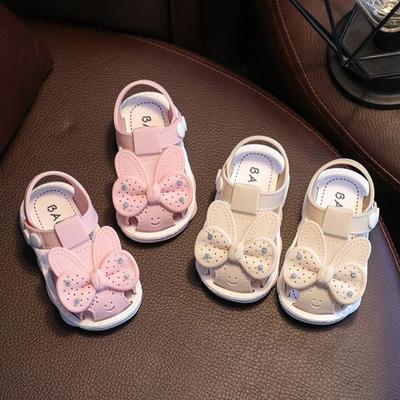 Sandálias de Verão para Meninas, Bebê Infantil, Solado Macio, Antiderrapante, Uso Externo, Sapatos de Dedo, Fivela de Bebê, Sapatos de Caminhada