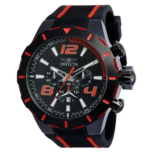 Invicta Men's 20109 S1 Rally Stainless Steel Black and Red Watch