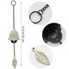 MrMrKura Cast Iron Wind Nambu White Nambu Wind Traditional Flower Clear Summer Breeze Home Decoration Chime, Ironware, Metal, & Pink, Chime, Ironware,