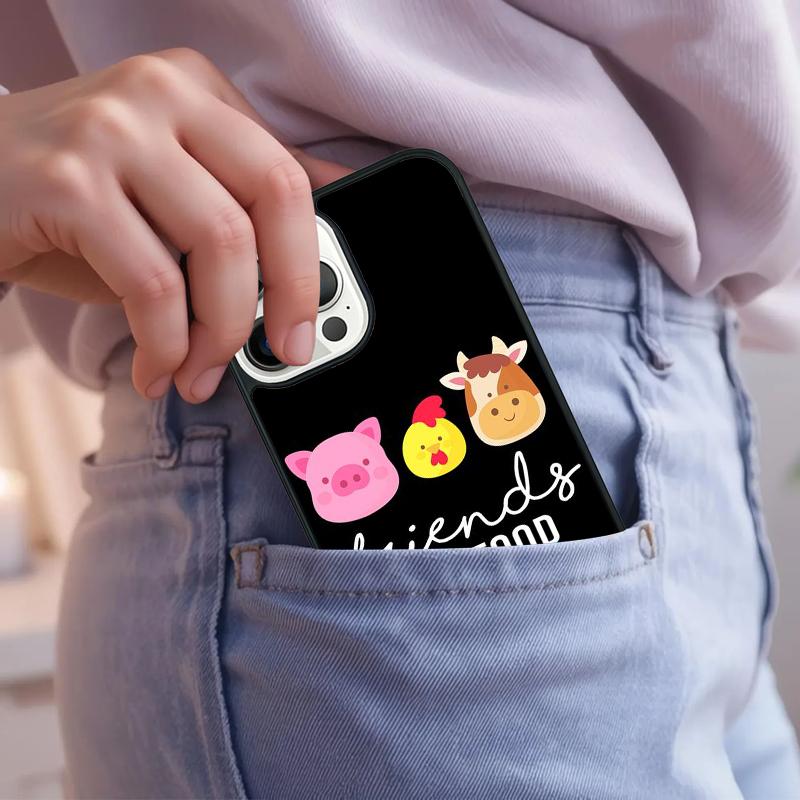 

Vegan Friends Not Food Phone Case For iPhone 17 Air 15 16e 14 13 Pro Max Coque 12 11 Pro Max PLUS cover iPhone 15pro