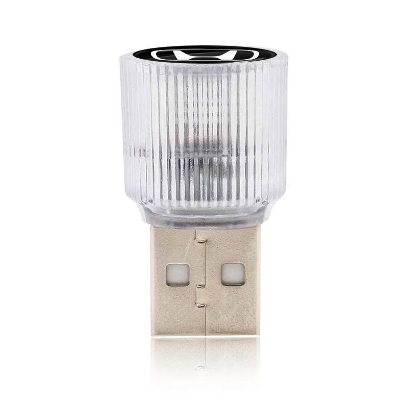 1Pcs USB Car LED Light Auto Interior Atmosphere Light Car Emblem Styling For Honda Civic Fit Jazz Accord Pilot Passport Stepwgn CRV BRV HRV