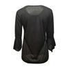 Women Summer Casual Color Button Flared Sleeves T-shirt Top Blouse