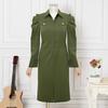 ZANZEA Women Casual Turn Down Collar Long Sleeve Solid Dress