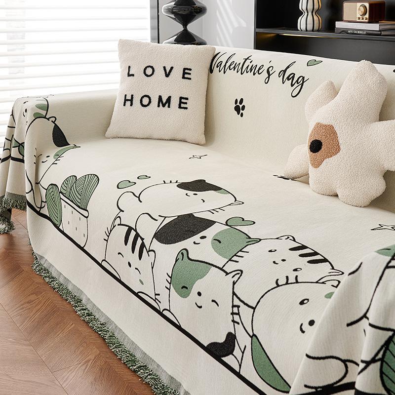 Chenille Sofa Cover Cloth Four Seasons Universal Sofa Cover High-End Anti-Scratching Sofa Cushion a Whole Piece of Full Cover Sofa Cover