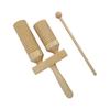 Chinese Bangzi Treble Bass Wooden Cylinder Clapper with Knocking Stick Children Percussion Set
