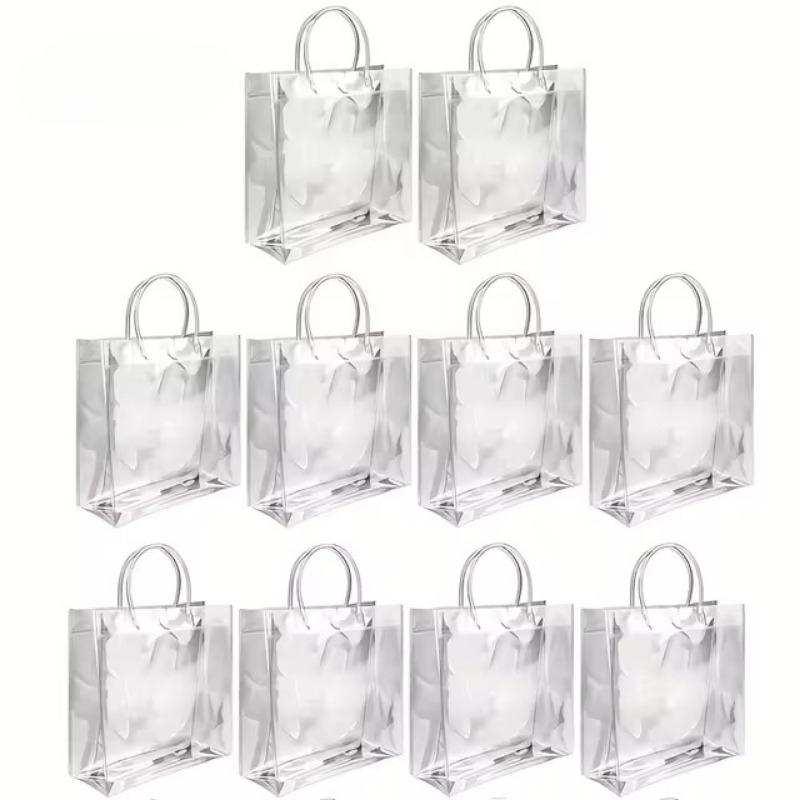 5/10/20PCS Transparent PVC Gift Bags Christmas Wedding Birthday Party Anniversaries Flowers Gifts Handheld Packaging Bags