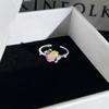 Super Sweet Apple Strawberry Fruit Enamel Open Ring Niche Design Cute Sweet‑Cool Adjustable Stack‑Wear Index‑Finger Trend Jewelry