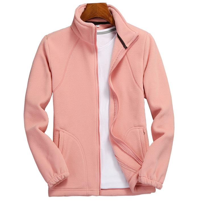 Sudadera con Cremallera de Forro Polar para Mujer Otoño Invierno Tops Manga Larga Estilo Running Color Sólido Cálido Abrigo de Forro Polar Polar