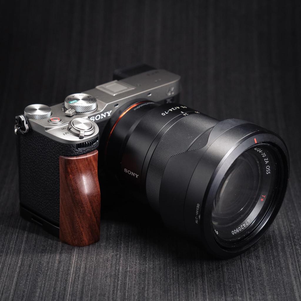 Kompatibel med Sony A7C Mark II A7C2 A7CR kamera eksklusiv plate Retro håndtak i ekte tre Arca standardspesifikasjon [Iborrys] ILCE-7CM2 L-formet ·