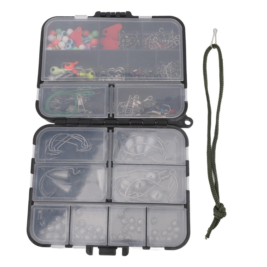 Fishing Hook Accessories Set ABS Easily Assemble Fishing Swivels Split Shot Sinkers Kit for Sea Rock Fishing