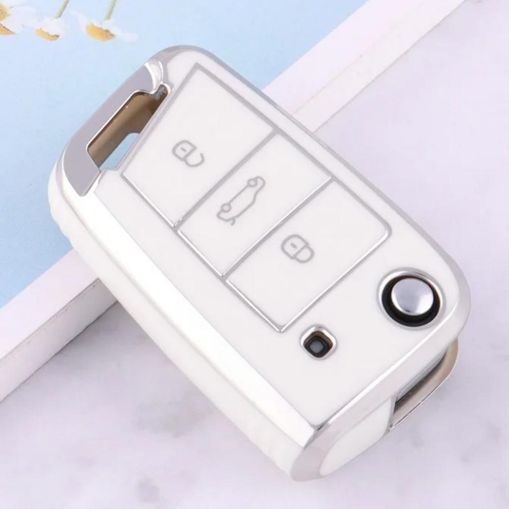 Tpu Car Key Case Full Cover Fob Fashion For Vw Volkswagen Golf 7 Mk7 Tiguan Mk2 Seat Ateca Leon Fr 2 Ibiza Skoda Octavia