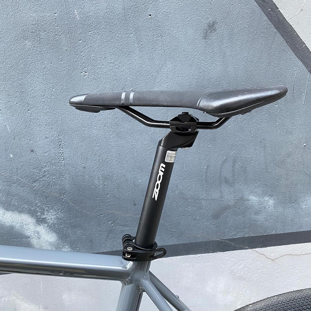 DJC MTB Bike Seatpost, 25.4mm, 26.8mm, 27.2mm, Black/Silver, 350mm Length (Black 26.8mm)