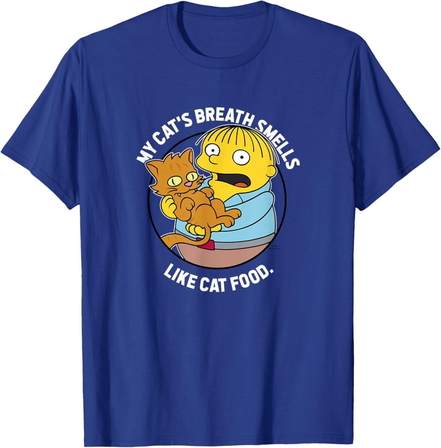 The Simpsons Ralph My Cat s Breath Smells Like Cat Food T-Shirt S разноцветный