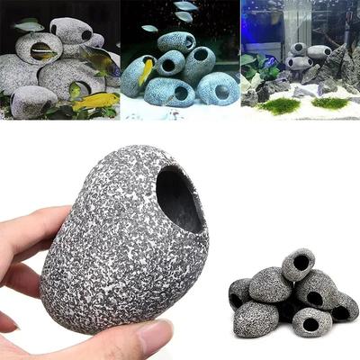 1 Stück Keramik Buntbarschstein Höhle Aquarium Fischbecken Teich Dekoration Garnelenzucht Ornament