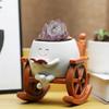 Smile Face Flower Pot Resin Rocking Chair Reading Planter Pot Smiling Succulent Flowerpot Garden Patio Accessories