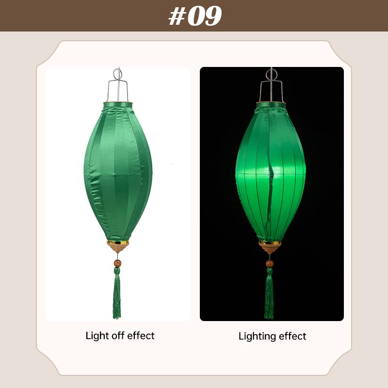 14 inch Traditional Lantern Party Outdoor Silk Lantern Chinese Vietnam Mid Autumn Spring Festival New Year Decor Ornaments