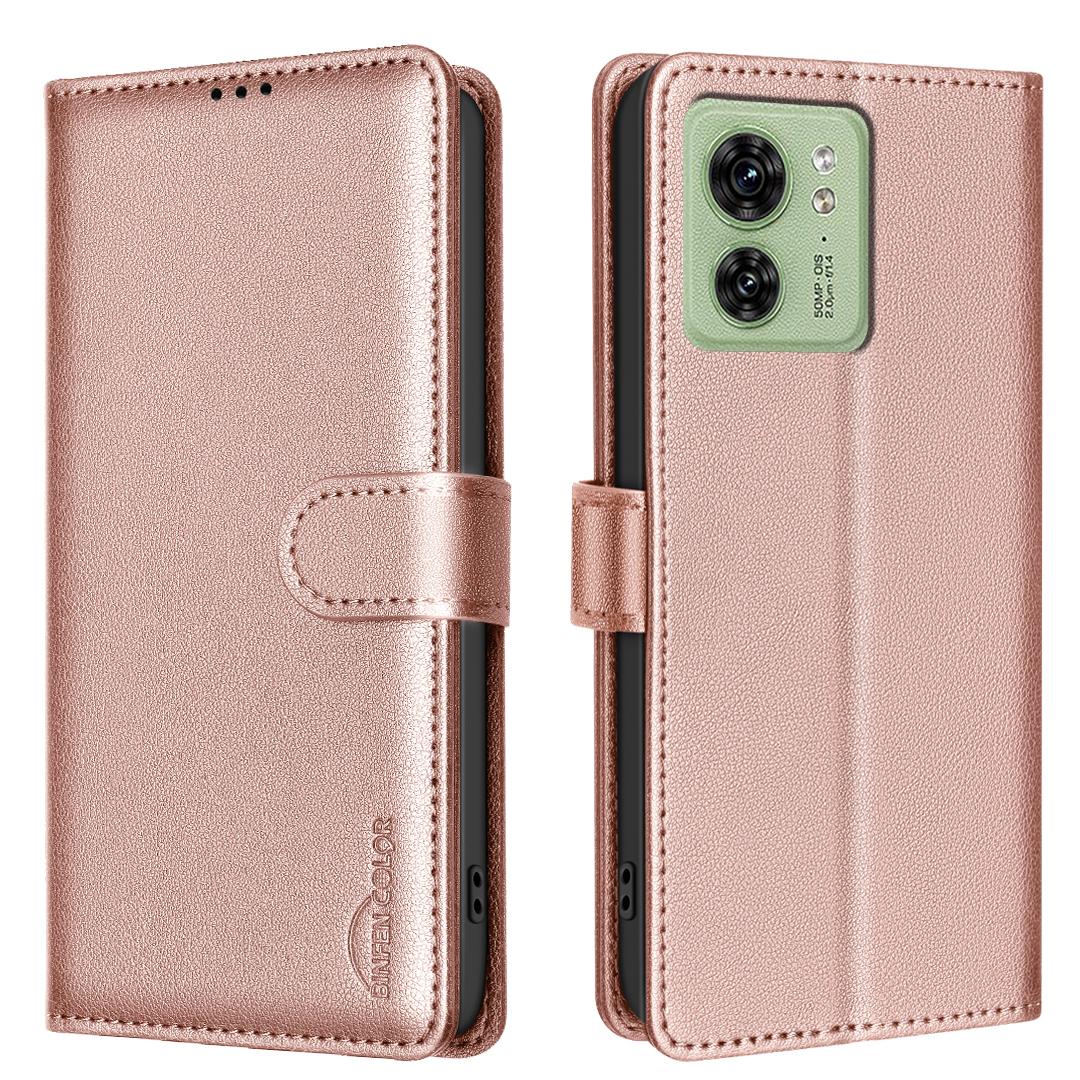 

BINFEN COLOR BF32 For Motorola Edge 40 5G Litchi Texture Flip Case Leather Phone Cover C