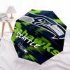 Seattle Seahawks pattern, automatic folding umbrella, portable and foldable design, 8 ribs, a Christmas or birthday gift.