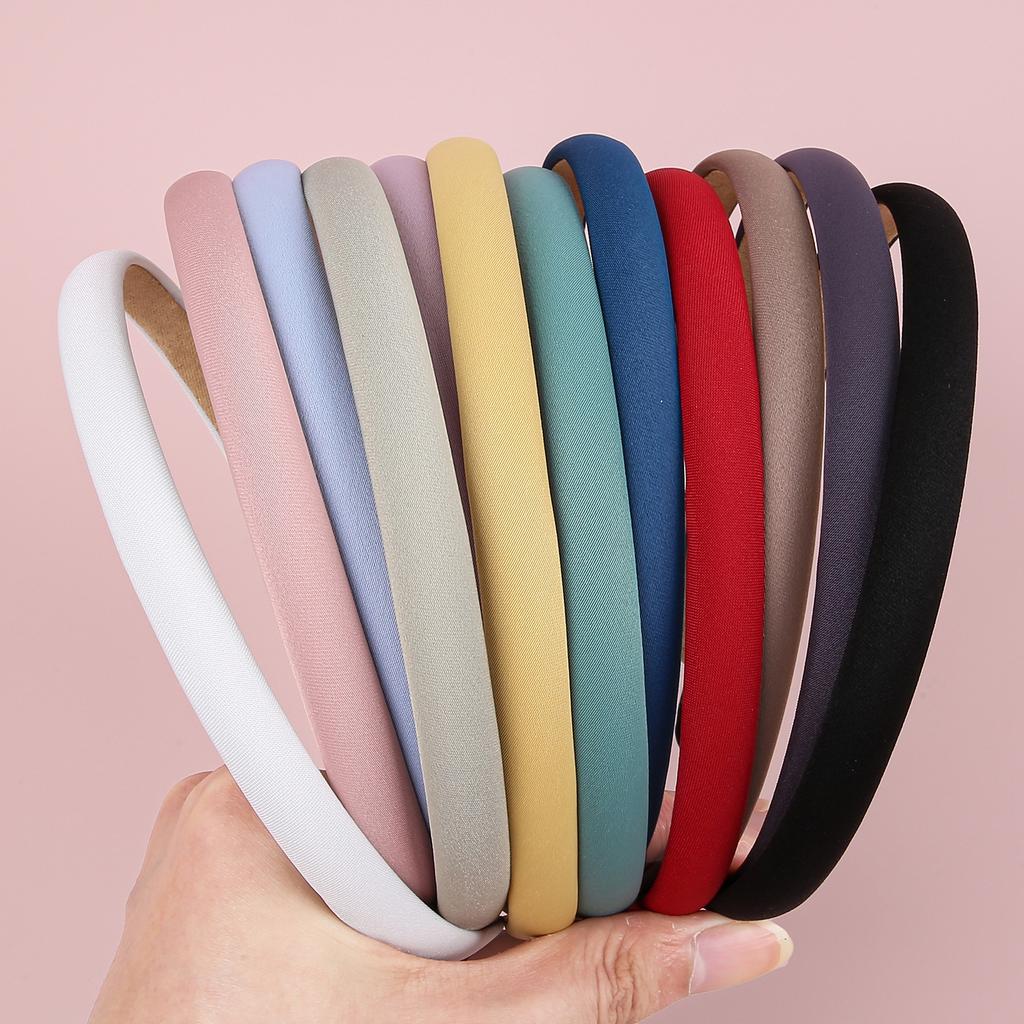 3pcs Fashion Girls Headbands Candy Color Satin Headbands Sponge Hairbands Hairhoop Women Girls Hair Accessories