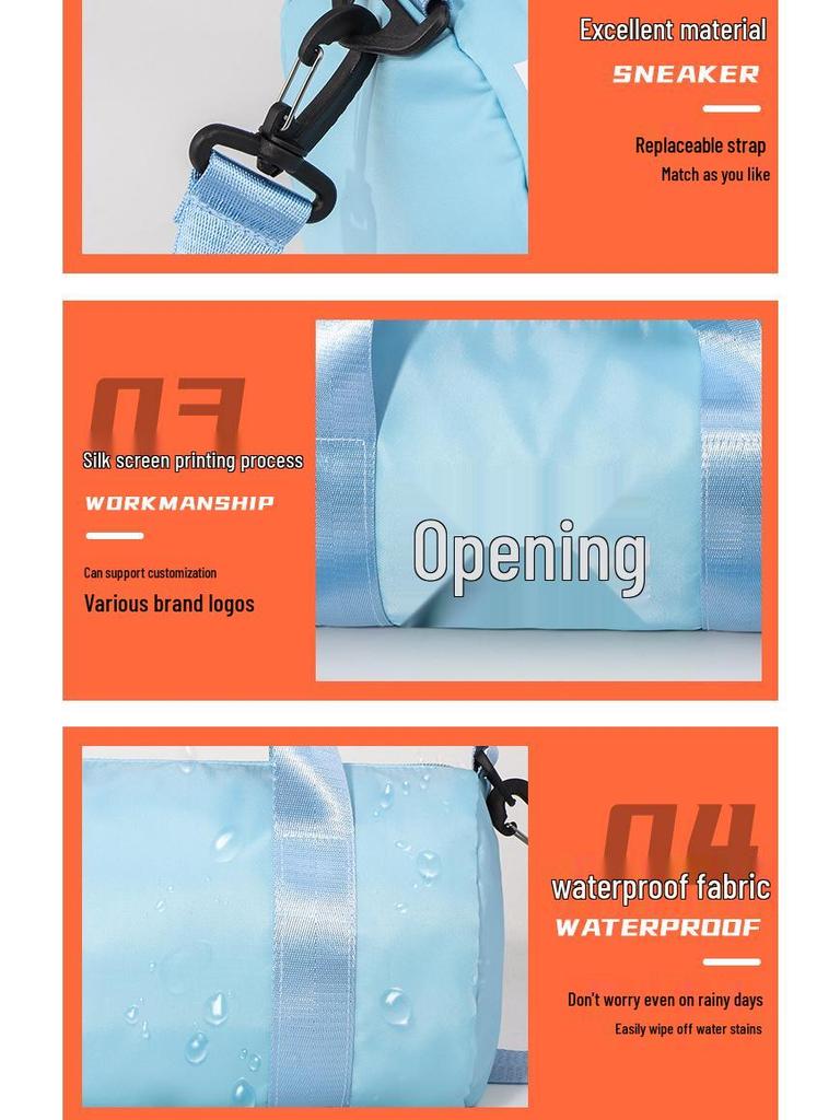 Frühling/Sommer Macaronfarben Sport Umhängetasche: Wasserdichte Tonne mit großem Fassungsvermögen für Männer und Frauen