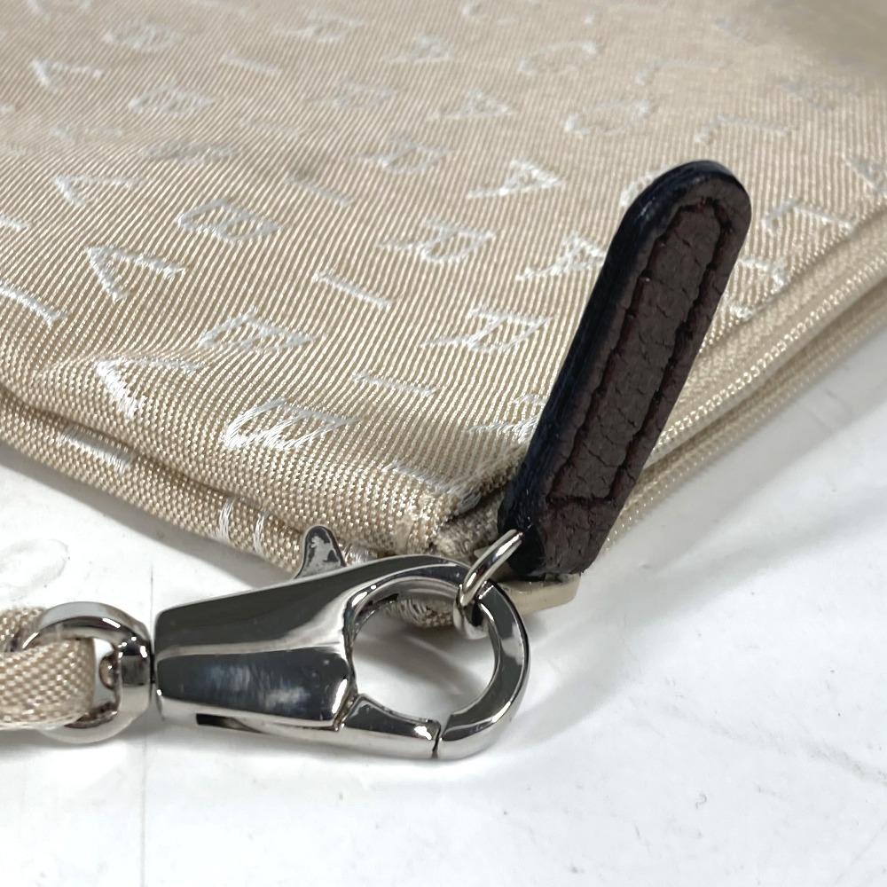 BVLGARI Bag Shoulder Bag Logo mania With porch Tote Bag Canvas/Leather Beige