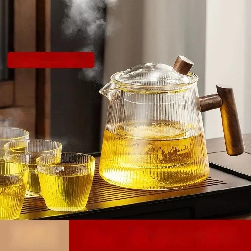 Kahve Demliği Şeffaf Yüksek Borosilikat Cam Çaydanlık Aile Restoranı Şeffaf Çaydanlık Soğuk Sürahi