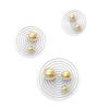 Nordic Electroplating Imitation Metal Mirror Nail-free Wall Decoration Ball Wood Art Chassis Living Room Dining Room Ornaments