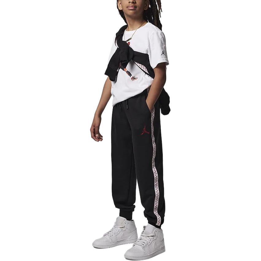 Jordan Knit Sports Pants With MJ Flight MVP Logo Kids Bottoms Black HF2545-010
