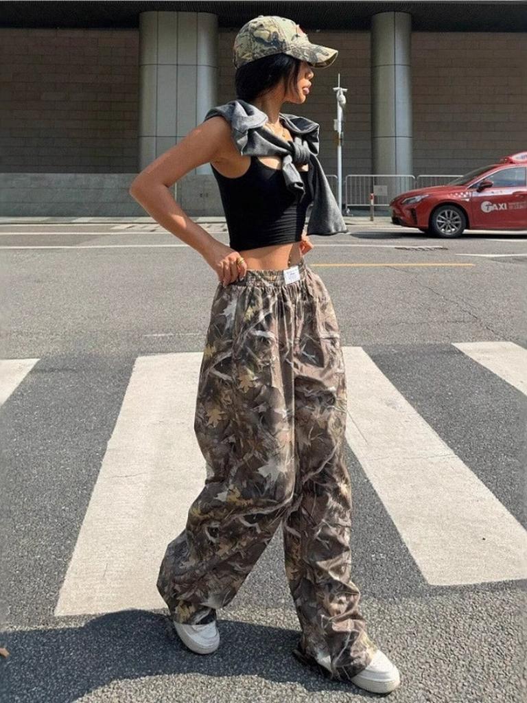 Spring/Autumn Sexy Girl Women's New High Waist Wide Leg Pants Loose Fit Slimming Casual Overknee Long Pants
