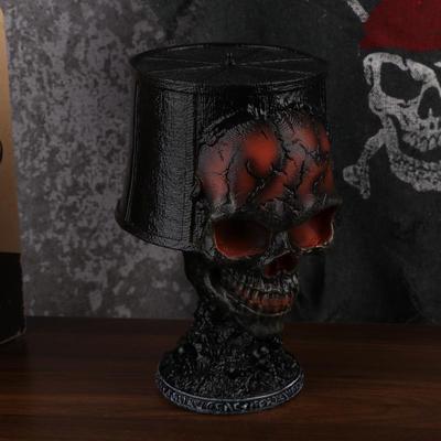 Halloween Gothic Schädel Lampe USB Stecker Lava Skelett Dekorationen Für Zuhause Schreibtisch Ornamente Geschenk