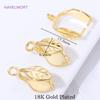18K Gold Plated Blattförmige Anhängeröse, Messing Klemmpendantöse Für Schmuckherstellung Zubehör, DIY Halsketten Zubehör