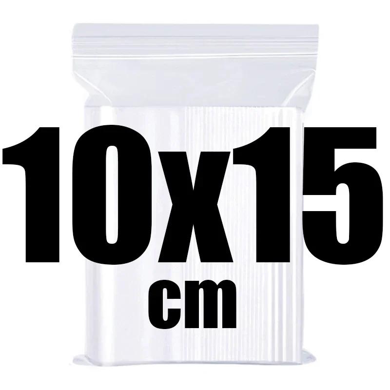 300/100x Transparent Self-sealing Bags Thickened Zipper Storage Bag for Small Jewelry Food Packing Sealing Bag Pouches Organizer