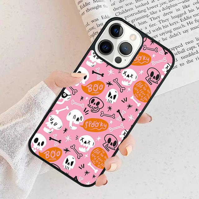 Halloween Aesthetic Phone Case For iPhone 17 Air 16 15 14 plus 12 13 Pro max Soft Bumper Shell Cover coque
