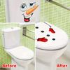 1pc Christmas Snowman Toilet Lid Decal - Waterproof, Self-Adhesive PVC Bathroom Sticker for Holiday Decor, Best for Christmas