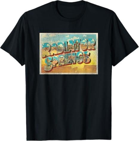 Pixar Cars Radiator Springs Postcar TShirt Size S 4XL Gift For Friends S